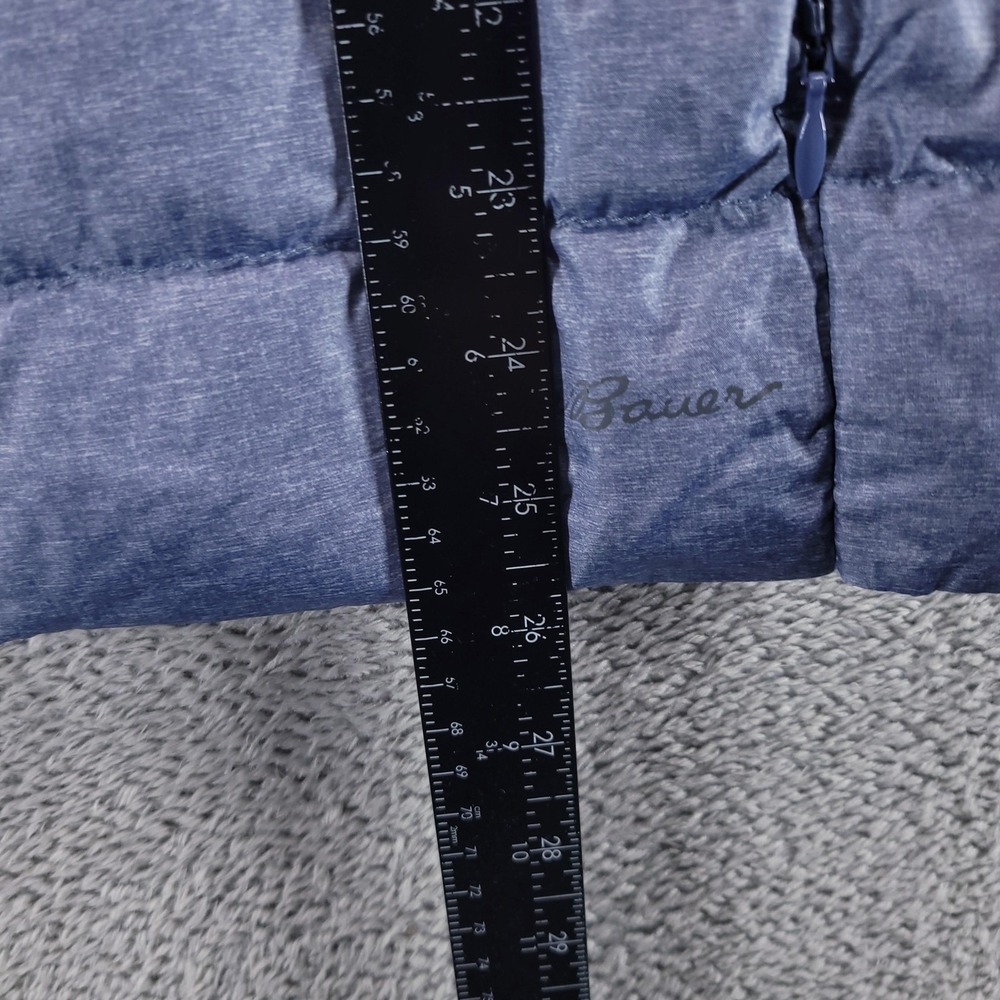 Eddie Bauer Jacket Womens M Blue EB650 Down Puffer Hooded Quilted Zip Pockets - Picture 8 of 9